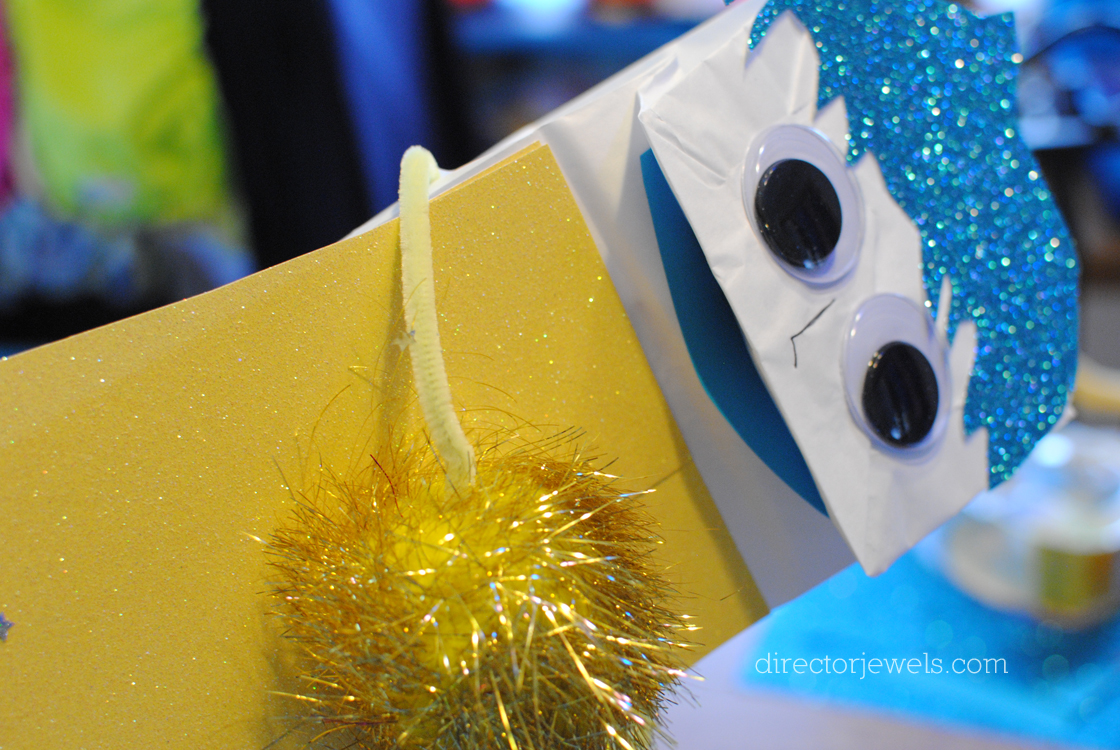 Director Jewels Inside Out Joy Paper Bag Puppet Tutorial