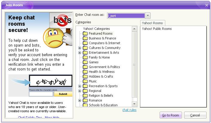 yahoo chat adult