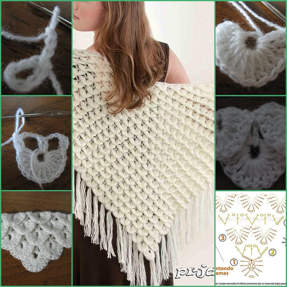 Crochet crochet shawls in the form of scales. Detailed diagram with photo and description for beginners Crochet crochet shawls in the form of scales. Detailed diagram with photo and description for beginners