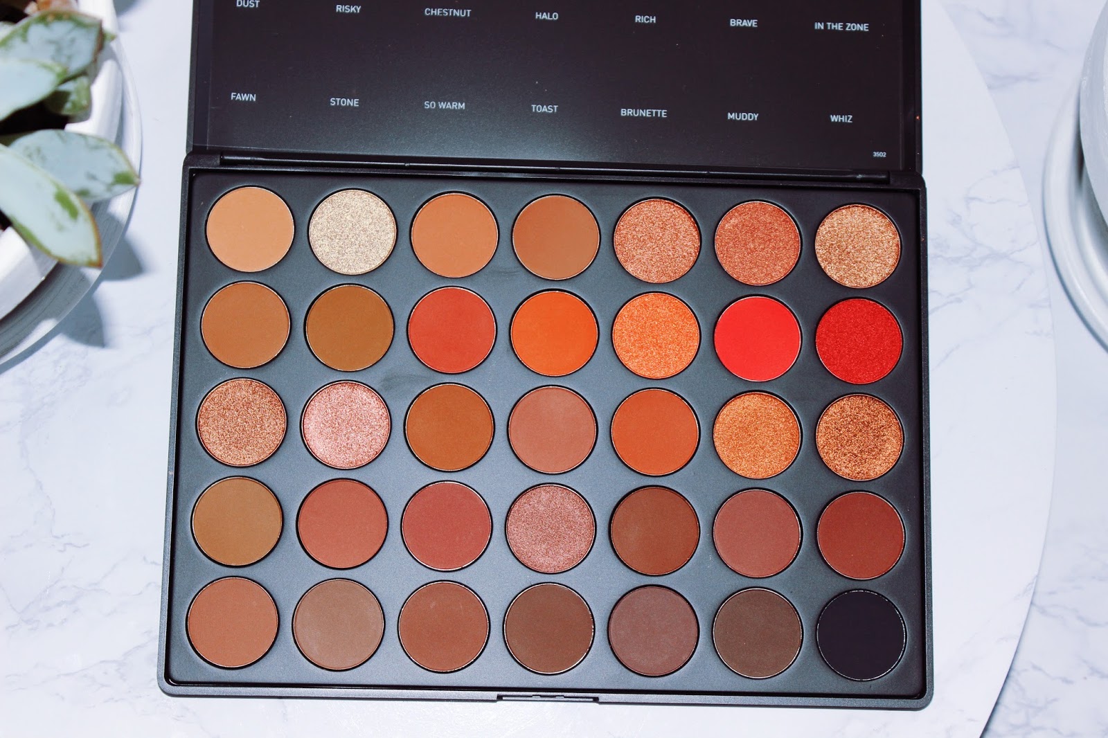 Morphe 35O2 "Second Nature" Palette Swatches The Ra
