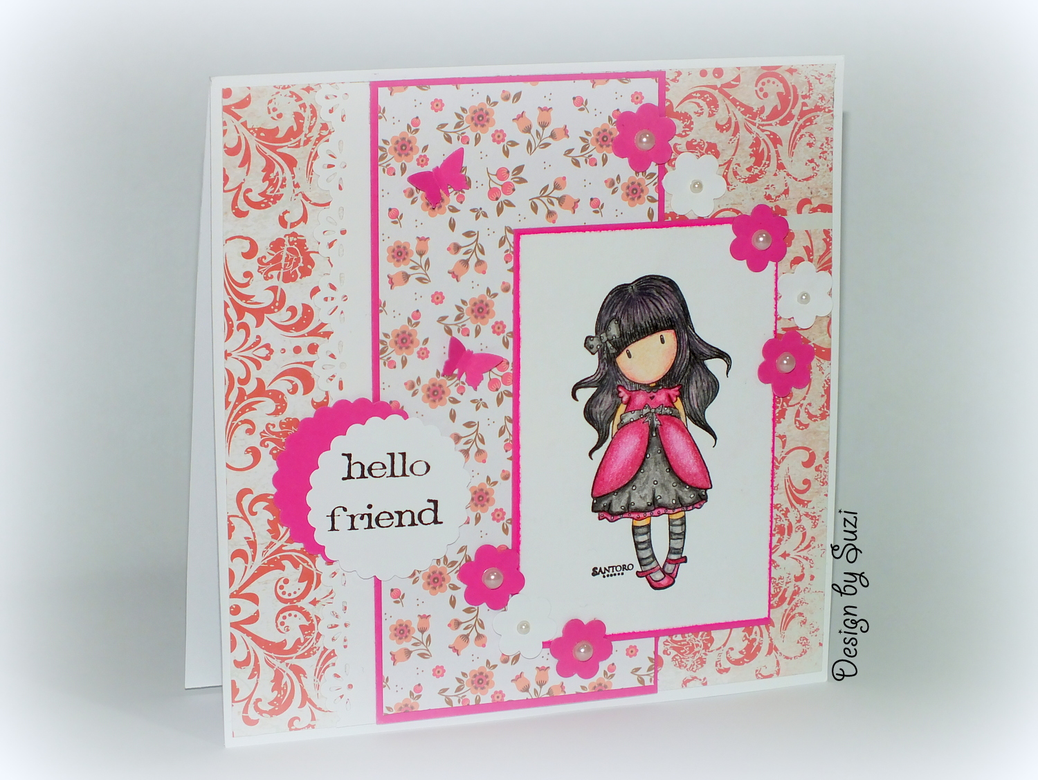 Hello Friend (Gorjuss Ladybird) - Design by Suzi