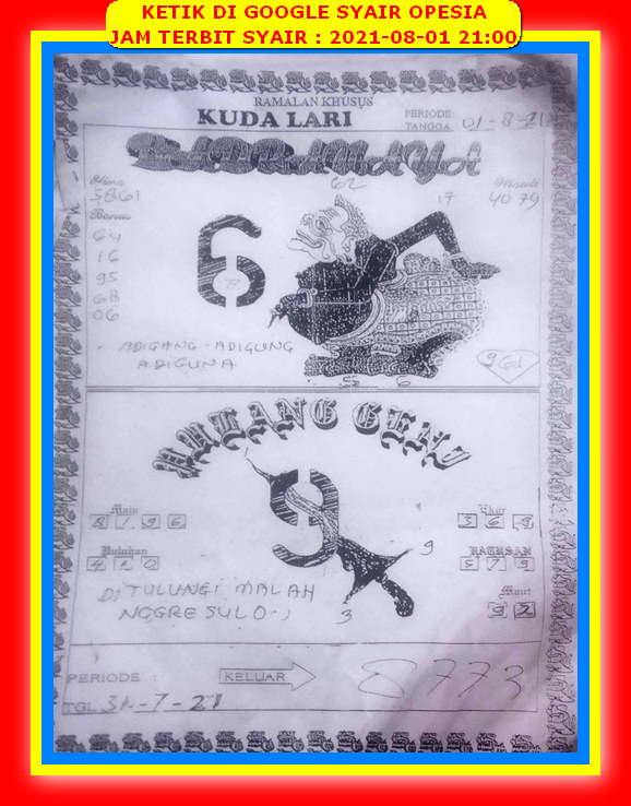 20 Syair hk opesia 01 oktober 2021 16 Desember