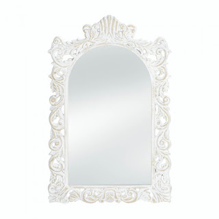 Grand Distressed White Wall Mirror - Giftspiration