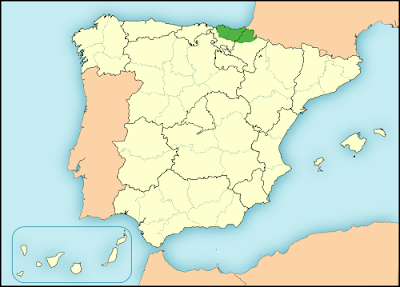 Basque language in Spain map