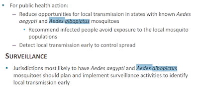 Aedes albopictus found on pages 29 and 31  of CDC's 50-page Zika Action Plan