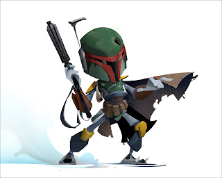 Star Wars Heros y otras ilustraciones estilo cartoon