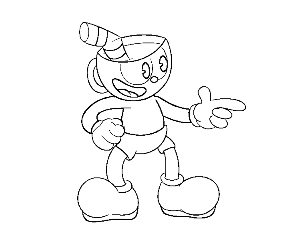 Printable cuphead coloring pages and drawing can be downloaded free. 
