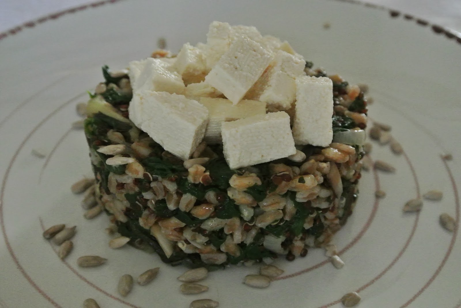 tortino di farro e quinoa rossa