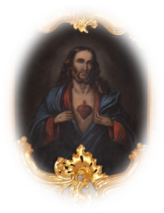 Obraz Serce Jezusa w ołtarzu głównym