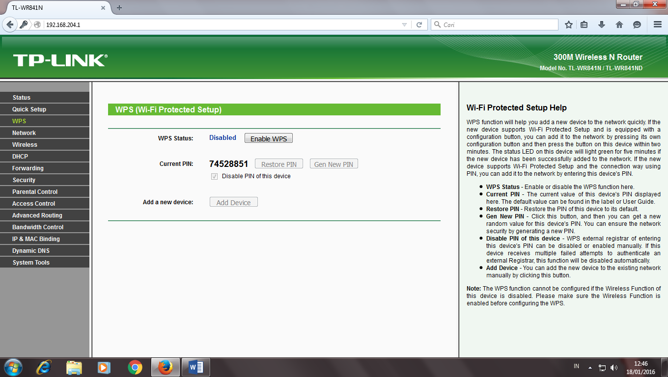 Laporan Setting Wireless Access Point TPLINK ROUTER