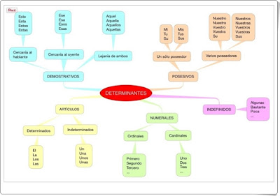 "Determinantes" (Infografía de Lengua Española de Primaria)