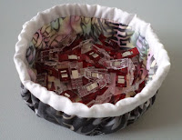 Reversible fabric basket crafted by eSheep Designs