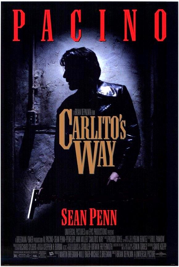 LAS MEJORES PELÍCULAS DE LA HISTORIA DEL CINE: ATRAPADO POR SU PASADO  (1993). Al Pacino es el narcotraficante Carlito Brigante.