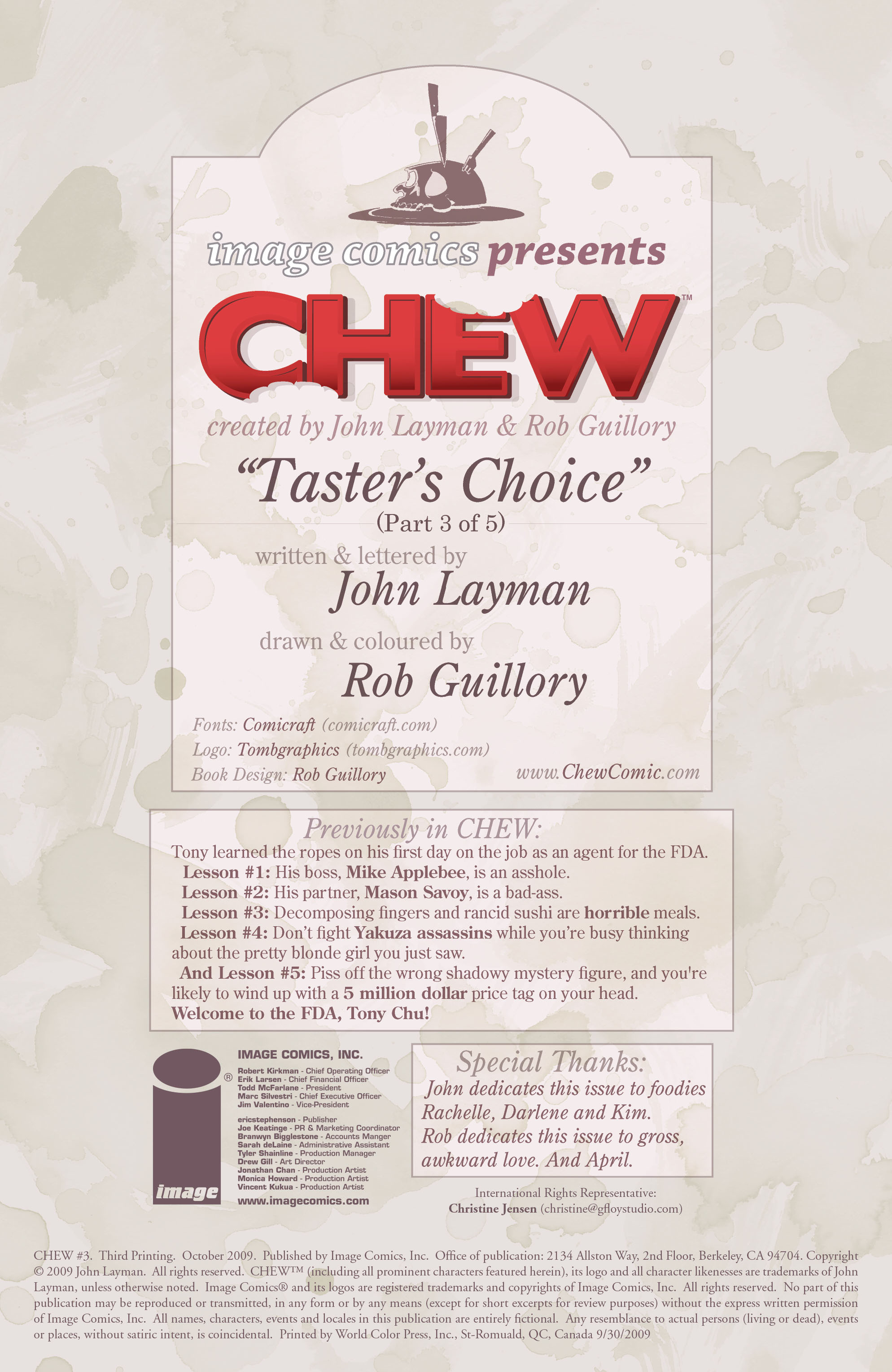 Read online Chew comic -  Issue #3 - 2