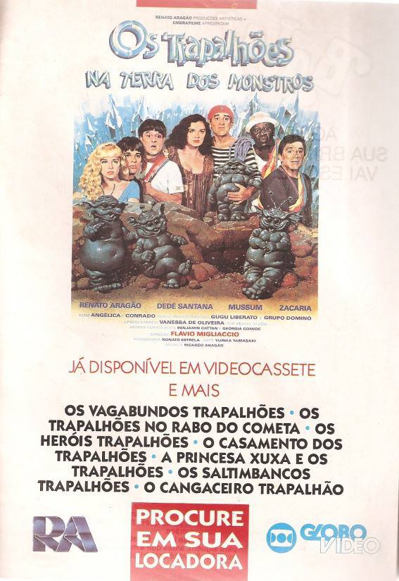 Os Trapalhões na Terra dos Monstros 1990 Propagandas Históricas Propagandas Antigas