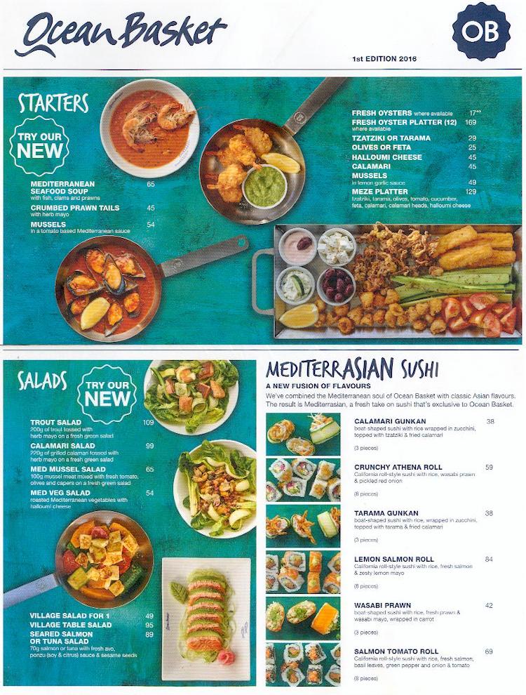 . Ocean Basket's new Mediterranean menu at Camps Bay
