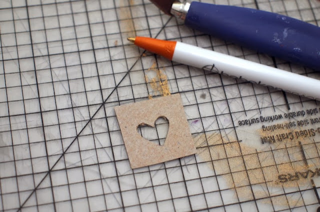 create a heart stencil from a cereal box