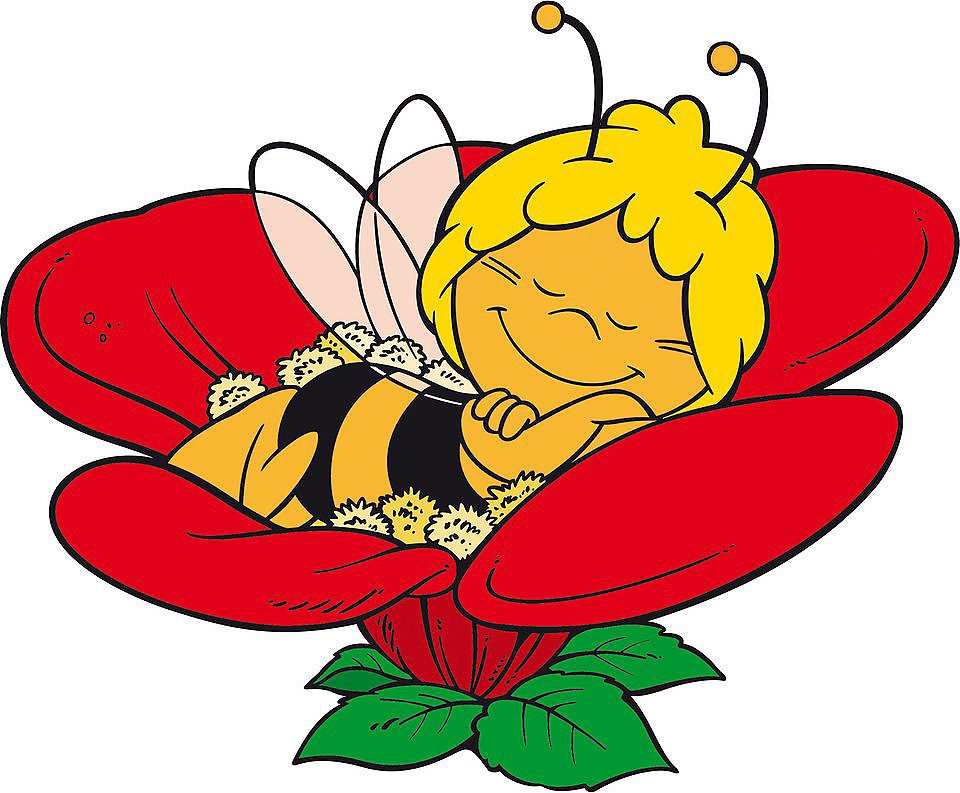 Спящие герои сказок. Пчелка на цветочке.