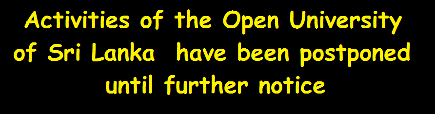 Open University - Activities postponed Further