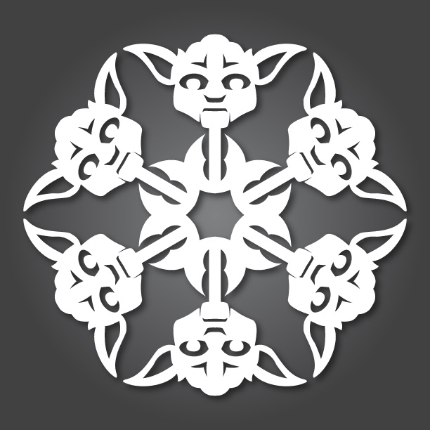 It s Snowing Star Wars 10 New DIY Star Wars Paper Snowflake Templates 