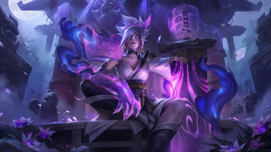 Spirit Blossom, Riven, LoL, Splash Art, 8K, #7.2284