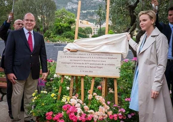 Prince Albert, Princess Charlene and Princess Caroline 