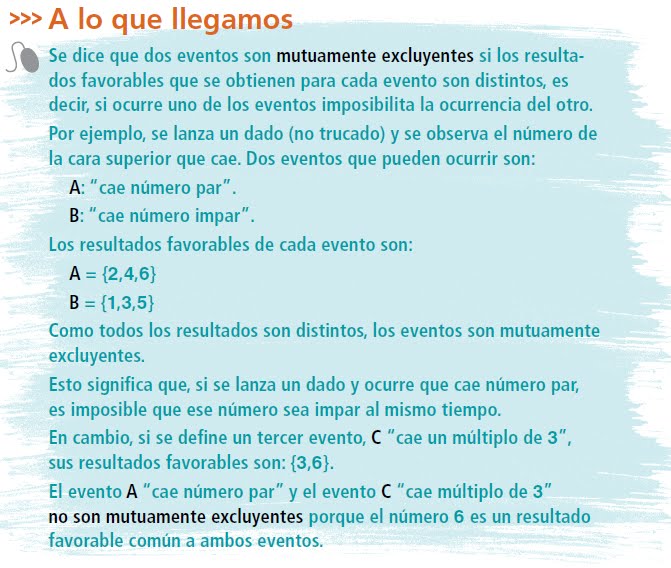 MATEMÁTIKA 3ERO SECUNDARIA Eventos mutuamente excluyentes MATEMÁTIKA 3ERO SECUNDARIA Eventos mutuamente excluyentes