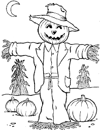 Scarecrow Coloring Page 1