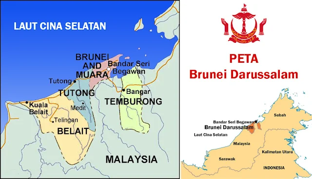 Gambar Peta Negara Brunei Darussalam