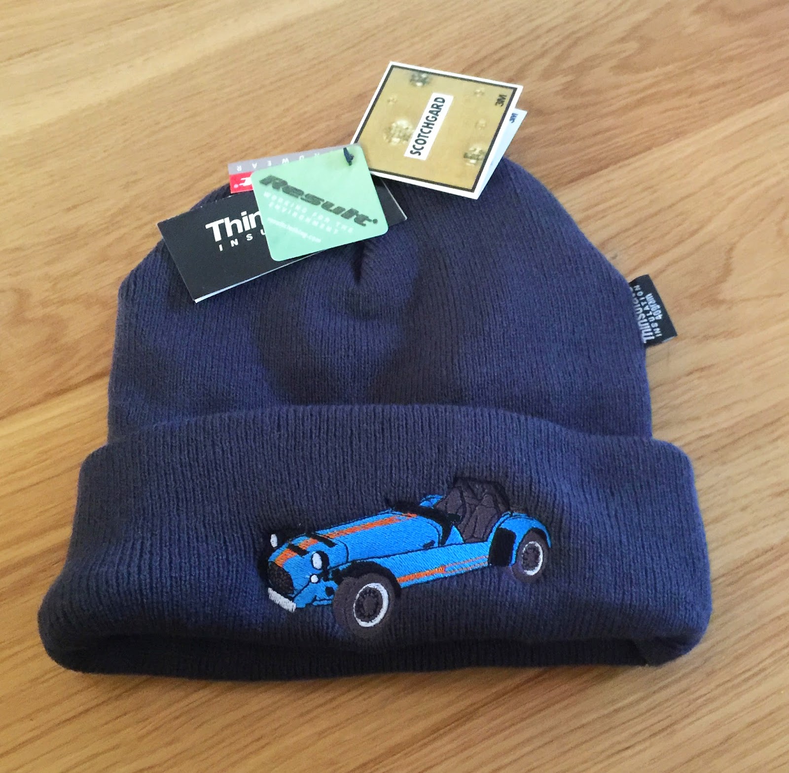My new blat hat, with embroidered Caterham