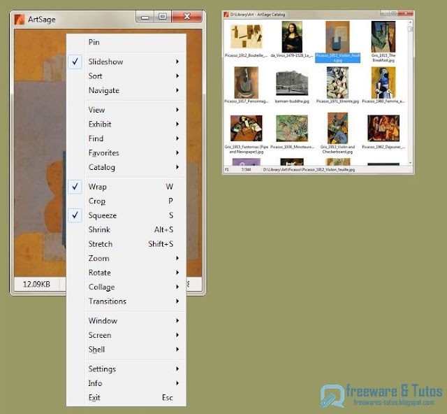 ArtSage : un logiciel portable pour visualiser ses images et créer des diaporamas