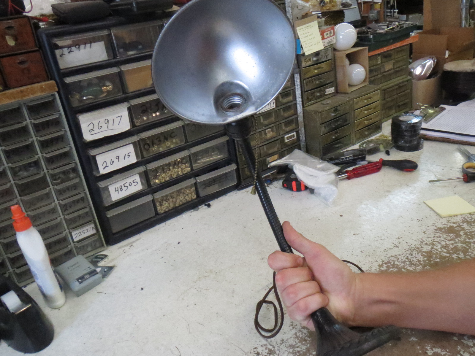 vintage gooseneck desk lamp
