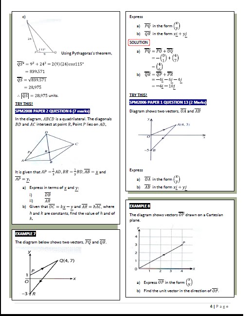 Add Math Form 5 Chapter 4 PUSAT TUISYEN NUR JAYA (PTNJ): Addmaths Form 5 Chapter 4: Vector