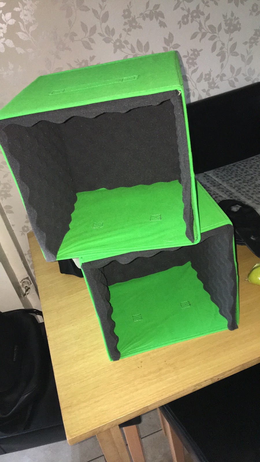 Homemade iPad recording booths