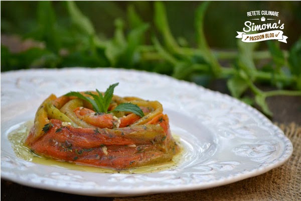 Ardei copti marinati cu menta