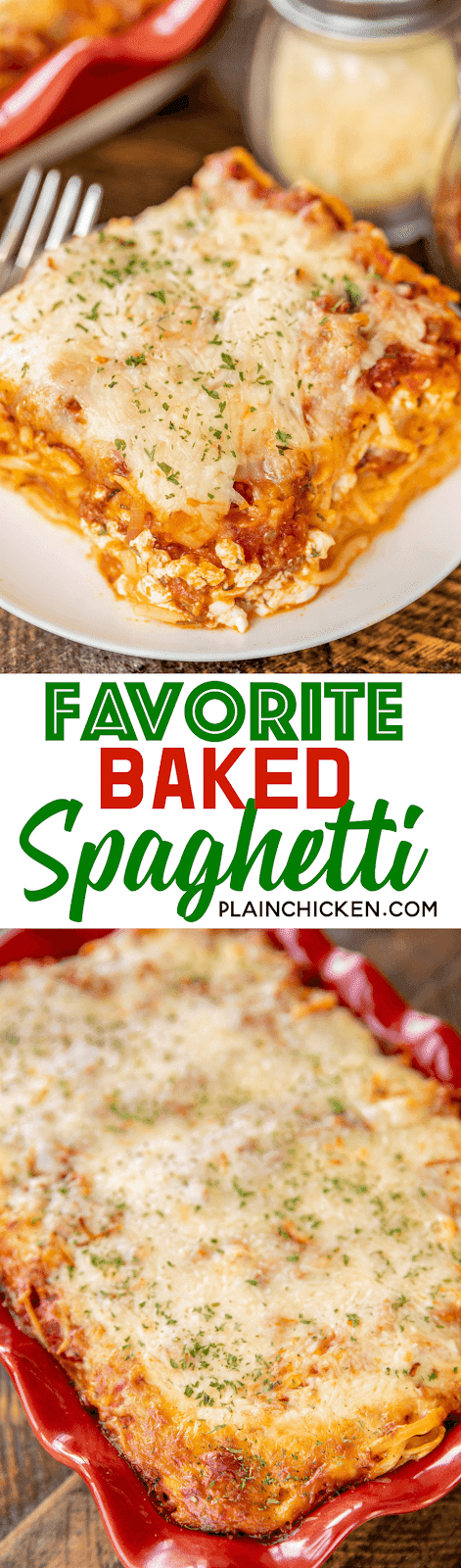 Favorite Baked Spaghetti Plain Chicken