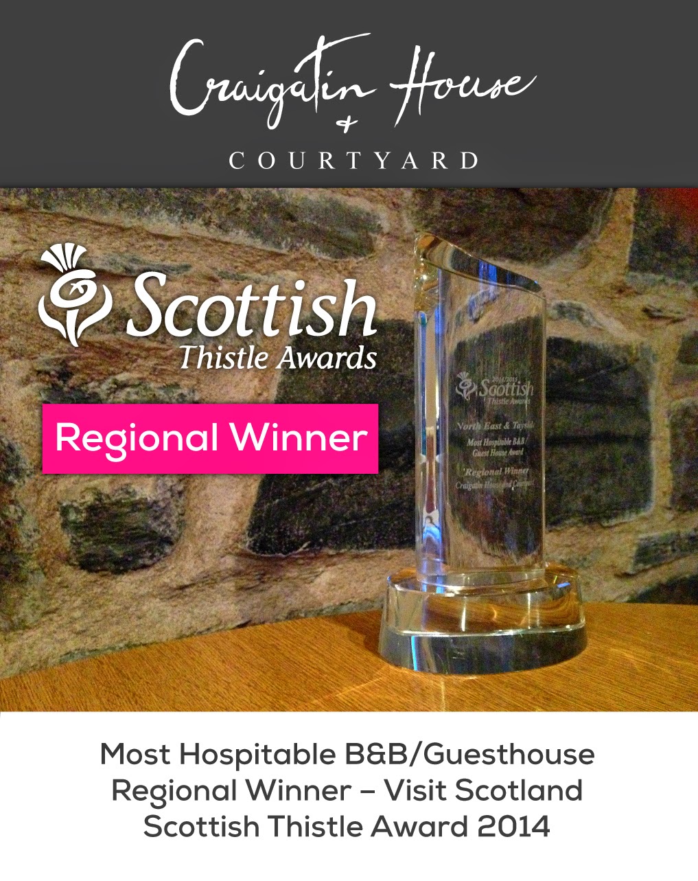 Craigatin House and Courtyard Pitlochry Scotland REGIONAL WINNER
