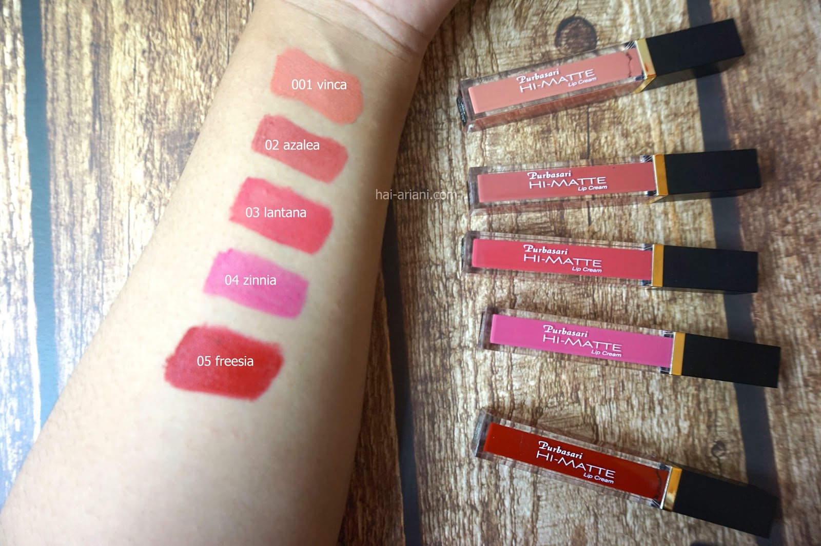 Hai Ariani Indonesian Beauty Blogger PURBASARI HI MATTE LIP CREAM