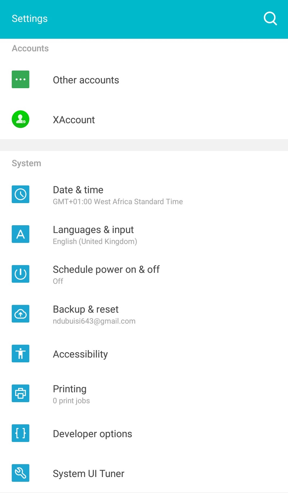 the system ui tuner added to list of options