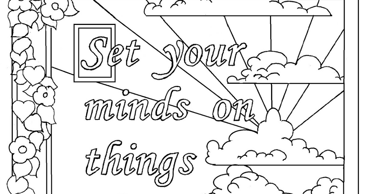 Colossians 3 23 Coloring Page Coloring Pages