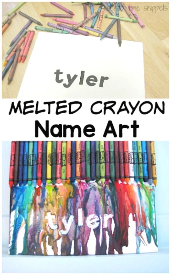 melted crayon canvas