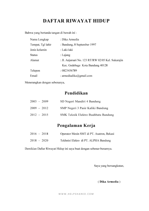 16+ Contoh surat lamaran kerja dan daftar riwayat hidup via email terbaru yang baik dan benar