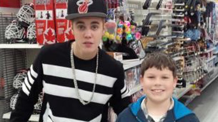 Justin Bieber at Walmart. He looks lost ~