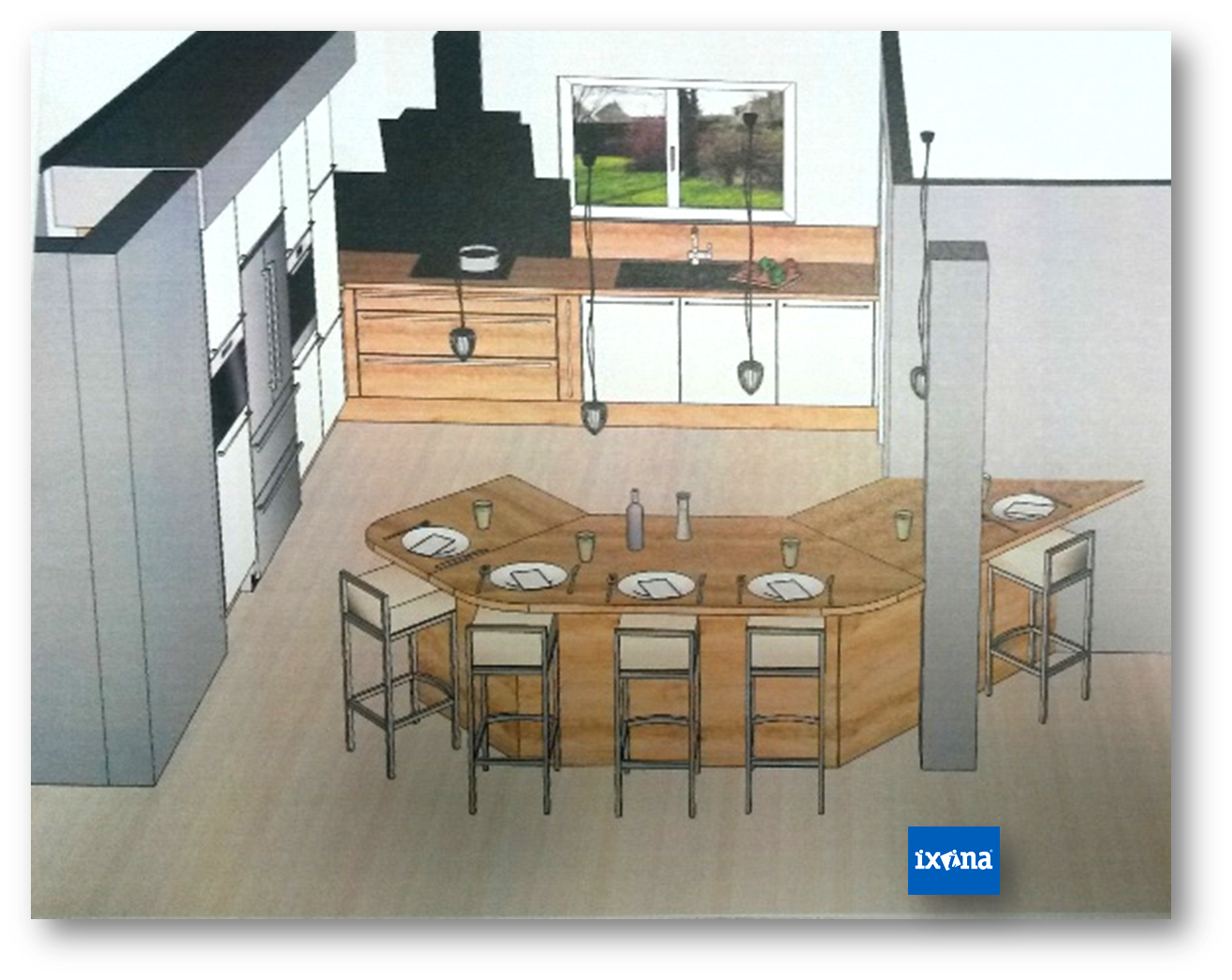 So Lovely Sweet Home: NOTRE CUISINE ET LE POTEAU PORTEUR