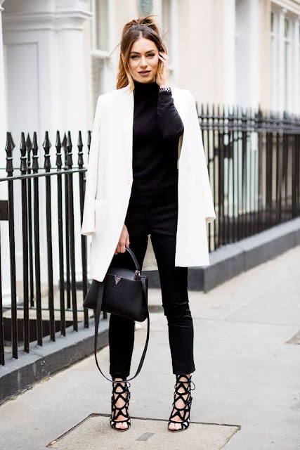 white blazer street style