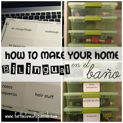 Making Your Home Bilingual IN THE BATHROOM // A hacer la casa bilingüe EN EL BAÑO