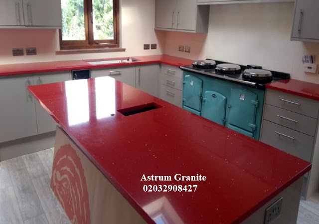 red starlight quartz worktop london