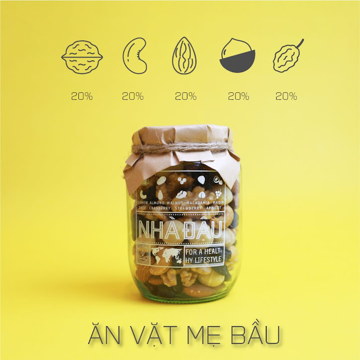 [A36] Mua combo dinh dưỡng Mẹ Bầu Mixnuts và Mixfruits Nhà Đậu