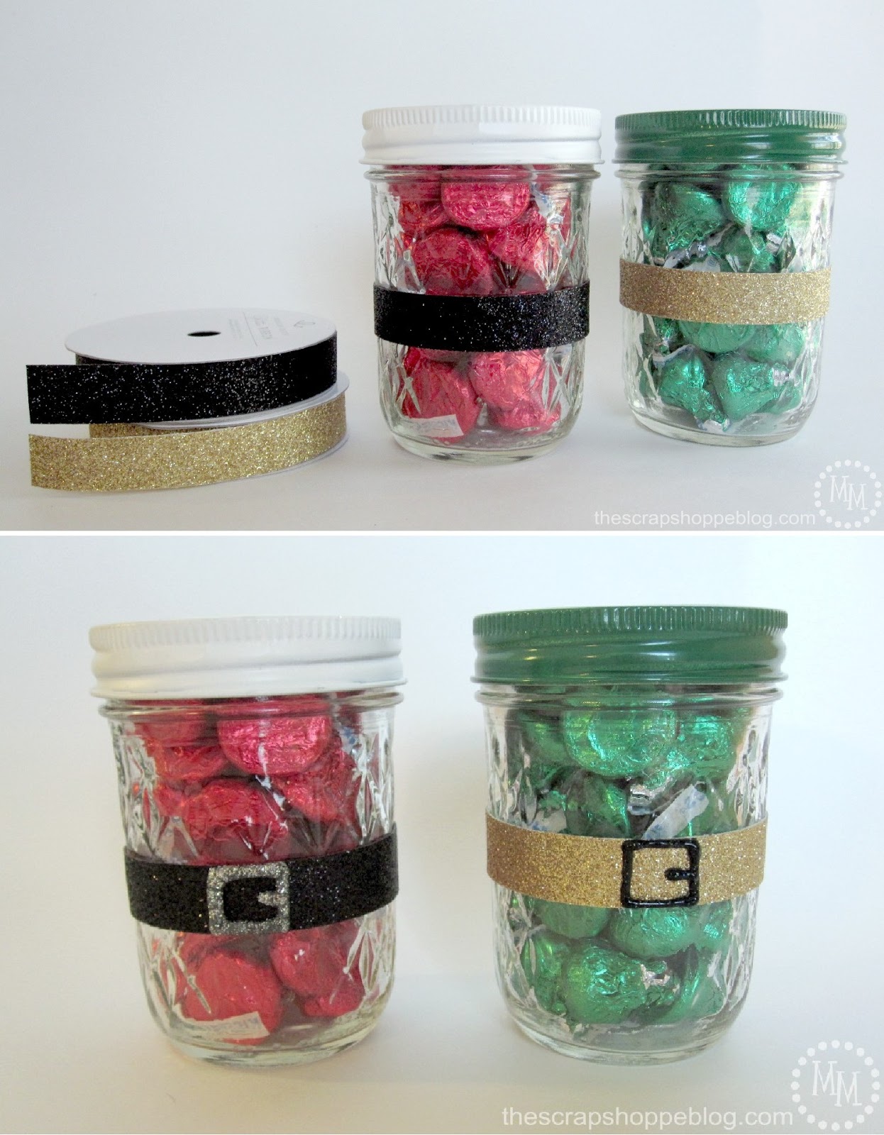 Christmas Wonderful Kisses Treat Jars Design Dazzle