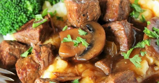 Slow Cooker Beef Tips Recipe - The Kitchen is My Playground